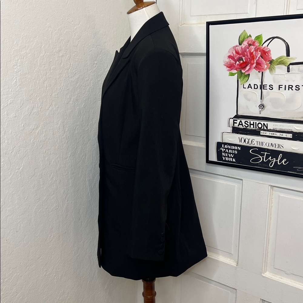 Avec Les Filles Black Double Breasted Long Blazer Size S - Picture 3 of 8